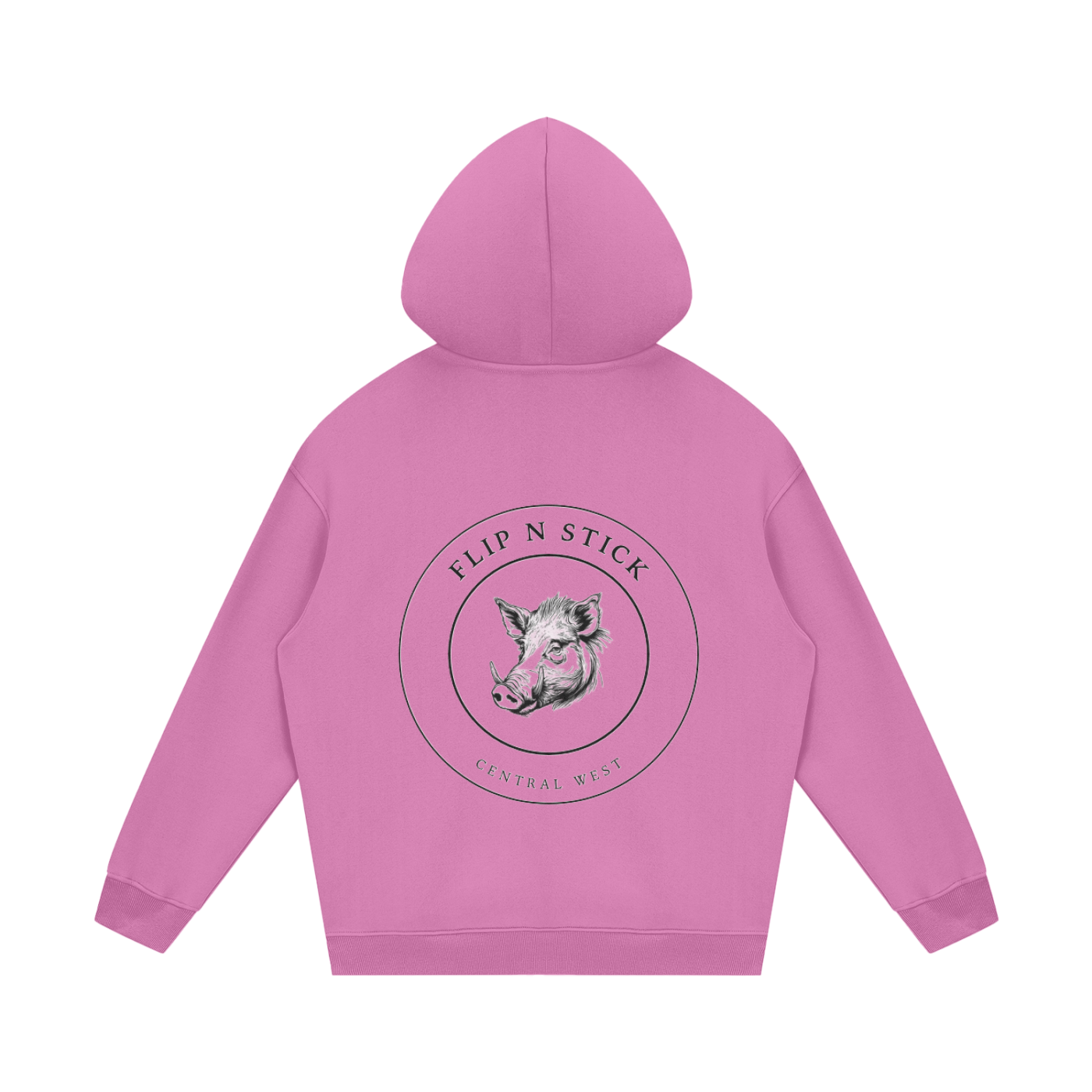 Pink Fleece Hoodie - Flip 'N' Stick
