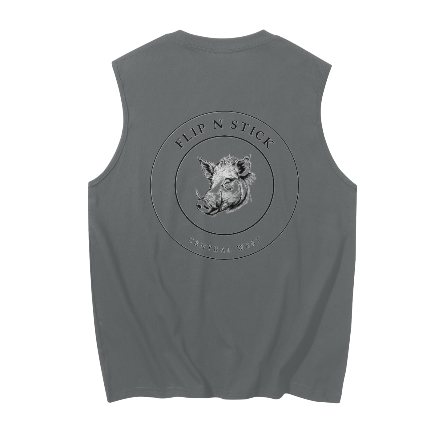 Shale Grey Singlet - Flip 'N' Stick